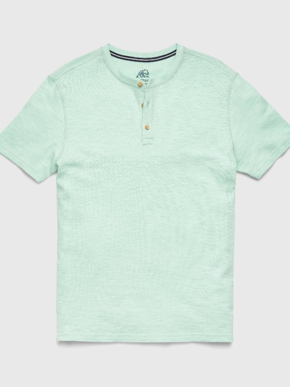 Surfside Supply Green Cotton Slub 3 Button Short Sleeve Henley/19889